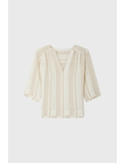 Blouse à rayures et lurex - ANNE