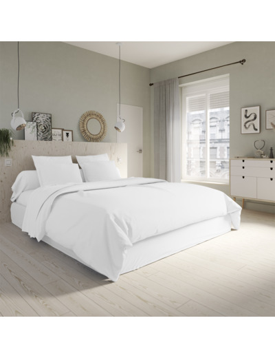 Housse de couette Studio Coton Blanc