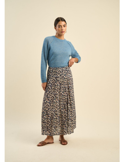 Jupe fluide imprimé animalier