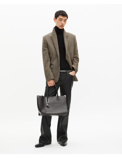 Veste en pied de poule marron et noire brown