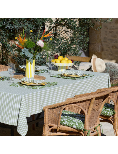 Nappe en coton lavé Sous l’Olivier | Tradition des Vosges