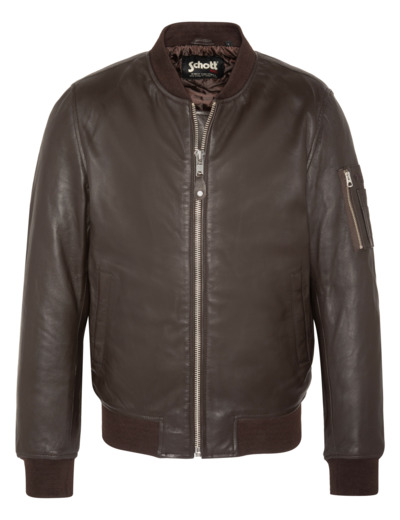 Bomber MA-1, cuir d'agneau