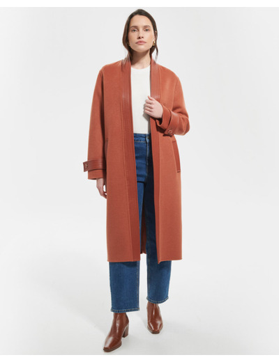 Manteau Marley Cognac en Laine