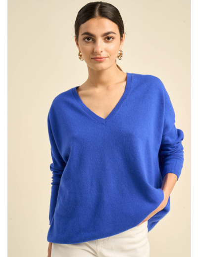 Pull en 100% cachemire à Col V