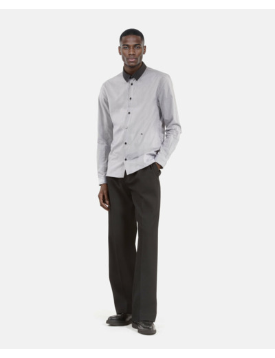 Chemise a manches longues col classique black white