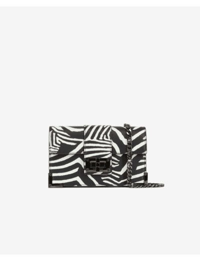 Pettie Pochette Emily Cuir Motif Zebre