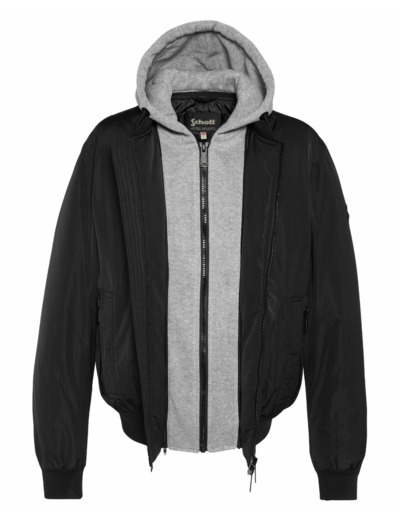 Bomber à plastron capuche amovible AERO SCHOTT
