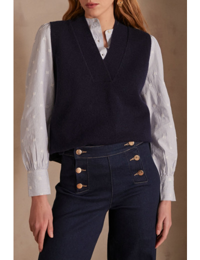 Pull sans manches en laine ARISTIDE