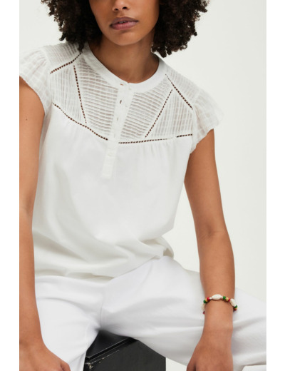 T-shirt fantaisie en coton - GUILLAINE