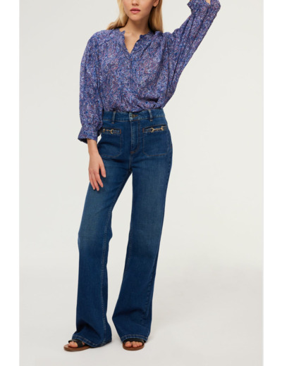 Blouse imprimée et lurex - AILEEN