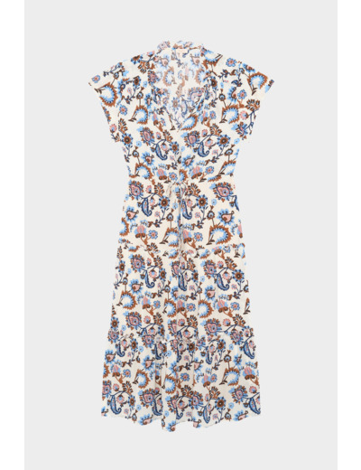 Robe longue cintrée imprimée - PHILAE