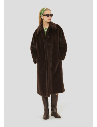 Manteau Melrand Chocolat en Polyester