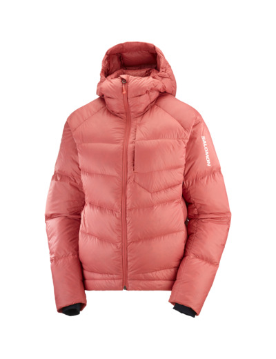 Outline Down Hooded Jkt Mineral Red