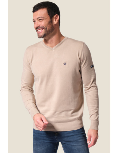 Pull marin col V Eduardo