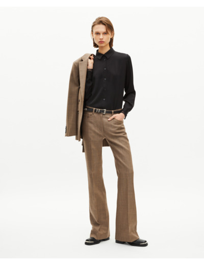 Pantalon tailleur bootcut camel camel