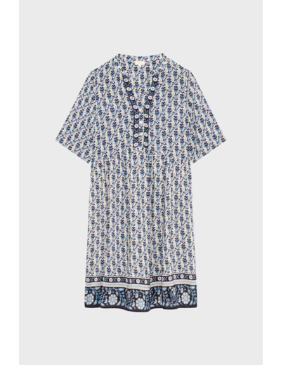 Robe courte et droite imprimé indien - PHILOMELA