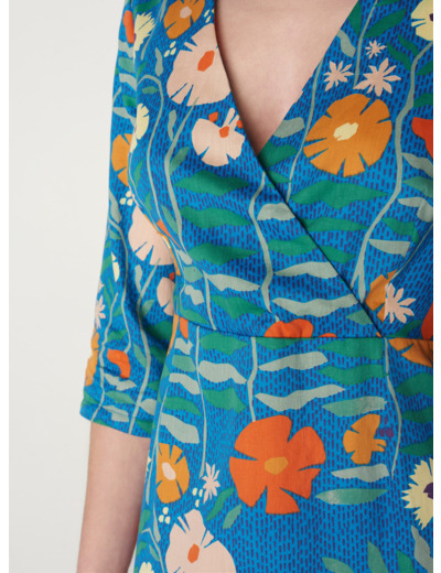 Robe lana botanic denim
