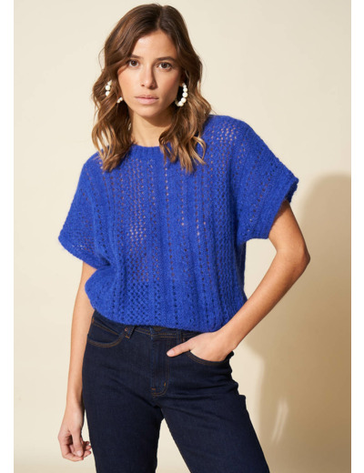 Pull fantaisie en mohair