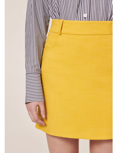 Jupe Janice Jaune en Viscose