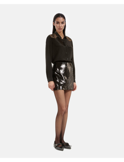 Chemise manche longue black