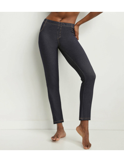 Legging femme effet jean Bleu Marine avec poches Dim Relax & Go