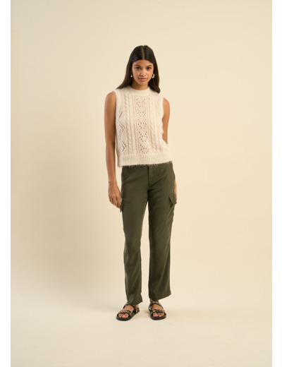 Pantalon cargo coupe droite