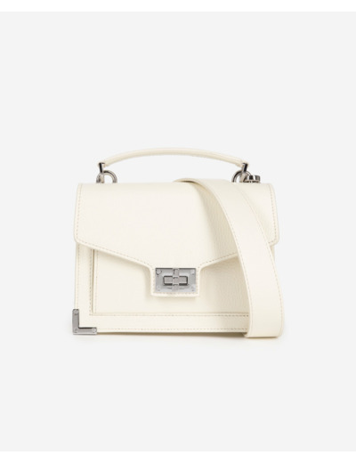 Sac emily small en cuir graine white