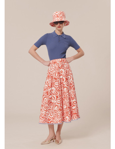 Jupe Javoue Corail en Coton