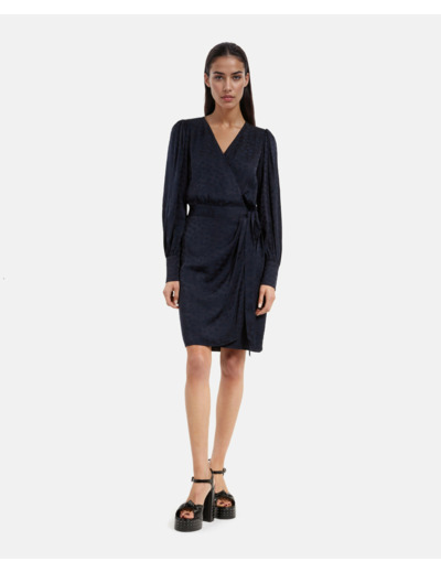 Robe courte decollete navy