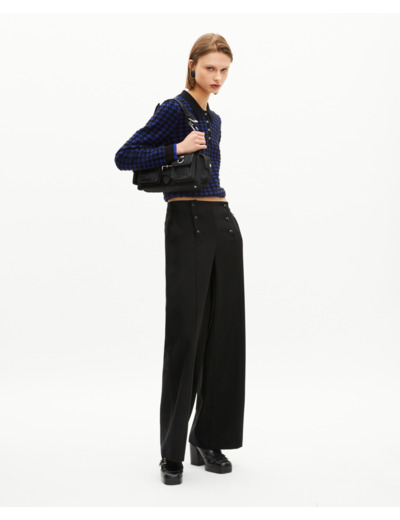 Pantalon droit à pont noir black