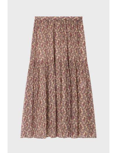 Jupe à fleurs et lurex - DULCIE