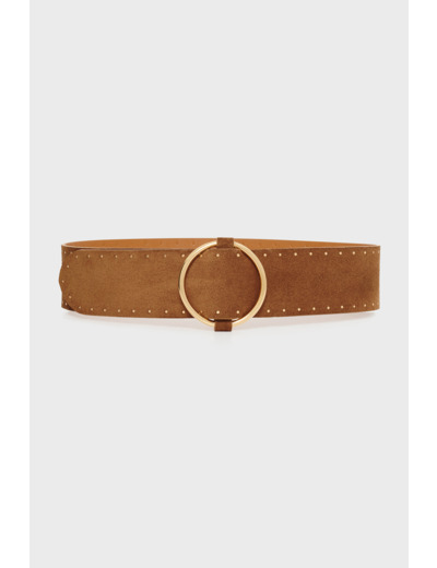 Ceinture en cuir velours avec studs - CASSANDRA