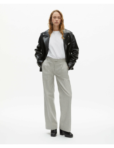 Pantalon flare blanc / bleu