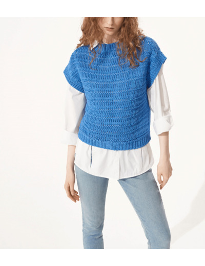 Pull nacre bleu