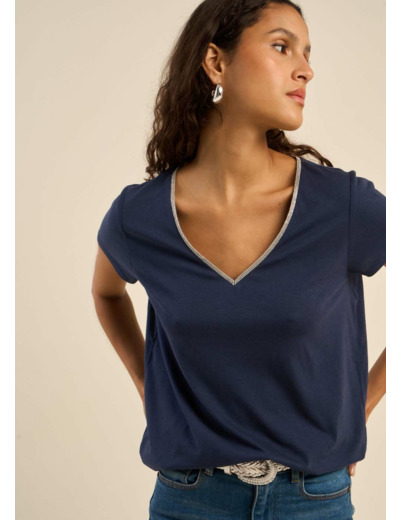 Tee-shirt col V manches courtes