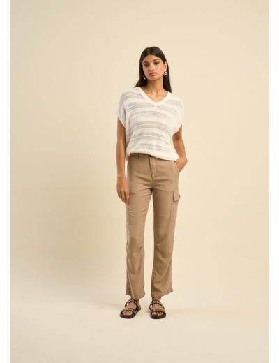 Pantalon cargo coupe droite