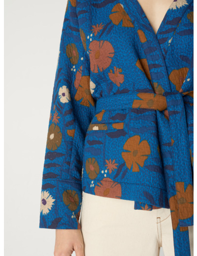 Veste fleur jeans