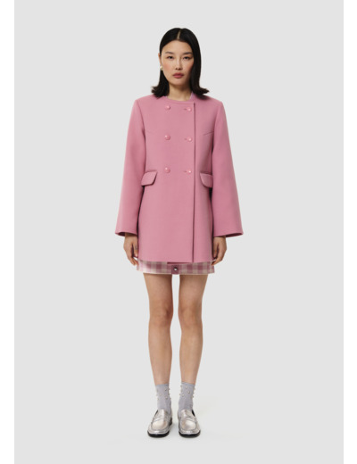 Manteau Matisse rose en double coton