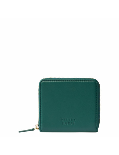 Le cuir lisse portefeuille zip