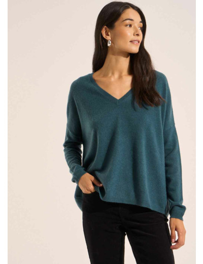 Pull en 100% cachemire à Col V