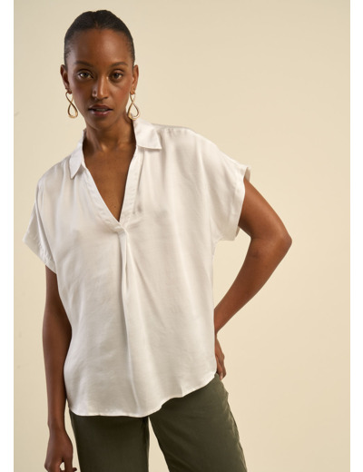 Top col chemisier coupe fluide