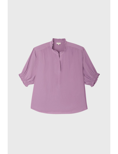 Blouse unie satinée - AURORA