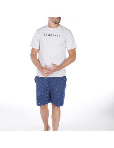 Pyjama homme WEE gris chiné/marine