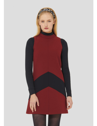 Robe Respect Bordeaux en Polyester