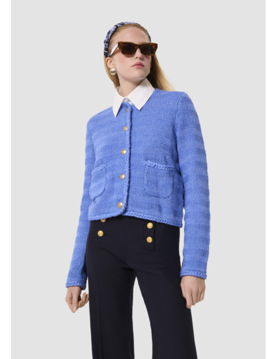 Gilet Giuda bleu en coton