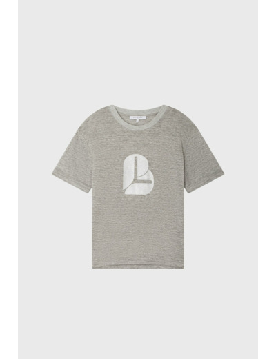 T-shirt en lin logo lurex - MELINE