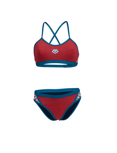 Maillot de bain 2 pièces arena Performance Icons Cross Back Solid pour femmes