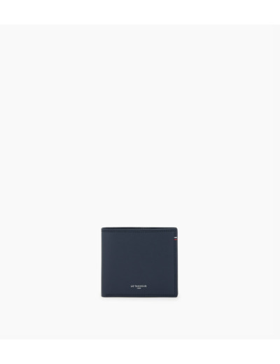 Porte cartes horizontal avec poche billets Martin en cuir lisse
