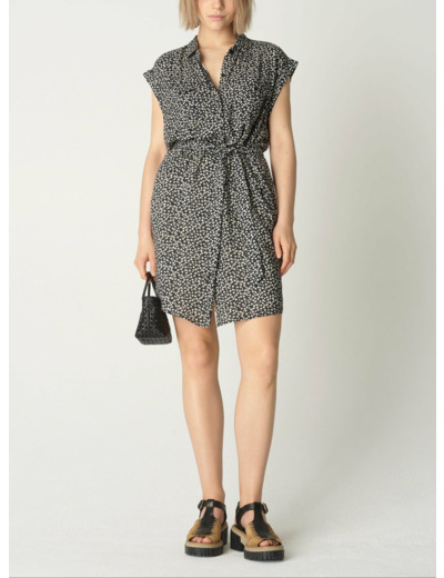 Robe isa fleurettes noires