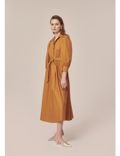 Robe Rivoltine Cognac en Coton